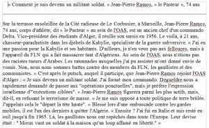   Jean-Pierre RAMOS 
----  
Chef de DELTA 3
Exode en Italie jusqu'en 1965
