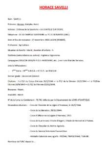  Horace SAVELLI 
Biographie Militaire