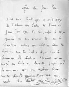  Carte de Nouvel an 
de la part de Marcel RIFFARD
