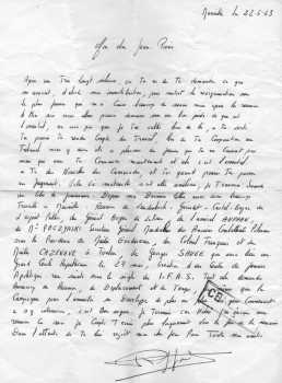  RIFFARD Marcel 
Lettre du 22 Mai 1963
