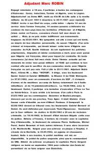 Adjudant-Chef  Marc ROBIN 
----
   Article de
 Michel DELENCLOS 