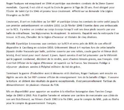   Cdt Roger FAULQUES  
Biographie