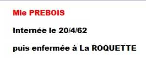  Mle PREBOIS 
