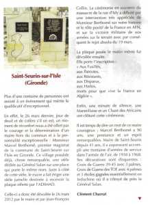  SAINT SEURIN 
Un maire courageux ...
Marcel BERTHOME, 90 ans