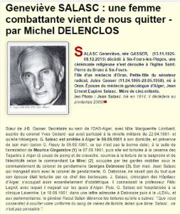 Photo-titre pour cet album: Genevi&egrave;ve SALASC