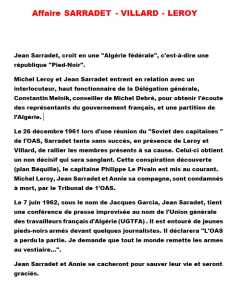  Affaire 
SARRADET - LEROY - VILLARD
