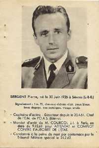   Pierre SERGENT 
Fiche de Police
