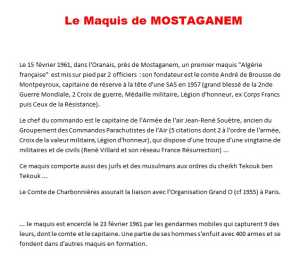  Vie et mort 
du Maquis de MOSTAGANEM 
----
  Cheik TEKOUK Ben TEKOUK 
