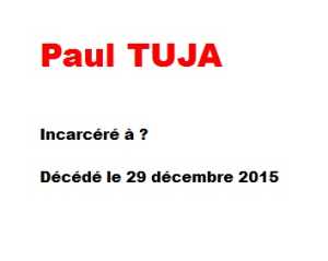   Paul TUJA 
---- 
OAS MAISON-CARREE
 
  