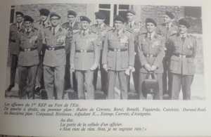  Les Officiers du 1er REP
au FORT de l'EST 
---- 
RUBIN de CERVENS
BOREL
BONELLI
YSQUIERDO
CATELOTTE
DURAND-RUEL

COIQUAUD
BESINEAU
Adjudant X
ESTOUP
CARRETE
D'ASSIGNIES
