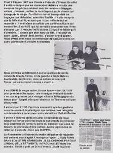  Evasion de Claude TENNE 
Paques 1967