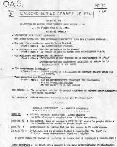  L'accord sur le cessez le feu
un chiffon de papier sans valeur ...