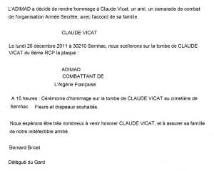  Lettre de Bernard BRICET 