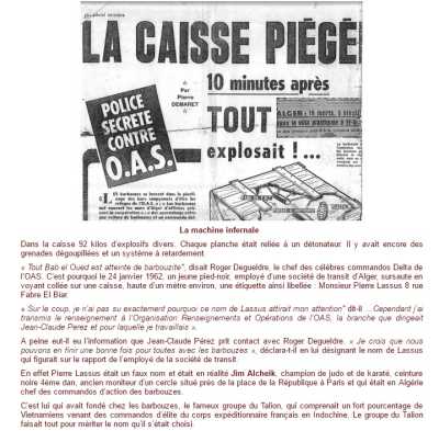  La Caisse infernale 
92 kgs d'explosifs

