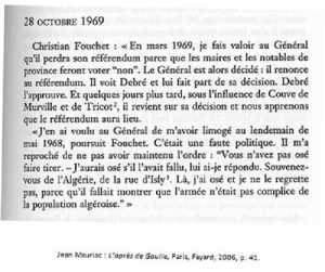  26 MARS 1962 / 28 Octobre 1969 
---- 
L'AVEU de FOUCHET
