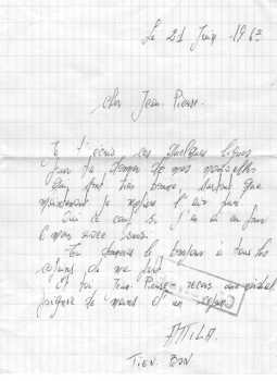 ATTILA - Lettre du 21 Juin 1963
6 MOIS AVEC SURSIS