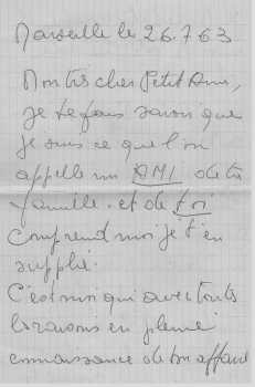 Lettre du 26 Juillet 1963 (1)