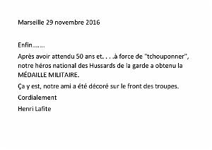 GEORGES VIEVILLE MEDAILLE MILITAIRE NOVEMBRE 2016