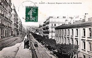 Alger - Boulevard Bugeaud et Rue de Constantine - 1918