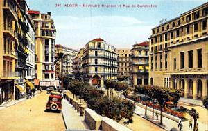 Alger - Boulevard Bugeaud et Rue de Constantine - Hotel Aletti