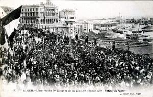 Alger - Retour du Front du 9e Zouaves