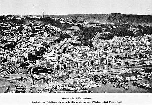Alger - Vue aerienne avec la Colonne Bailloud de l'Armee d'Afrique