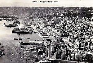 Alger - Vue generale vers le Sud - Port et Gares maritimes