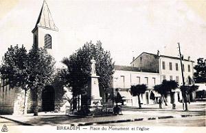 Birkadem - Place du Monument et l'Eglise
