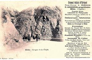 Blida - Gorges de la Chiffa - Pub Grand Hotel d'Orient