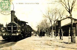 Bouira - Arrivee du Train d'Alger - 1907