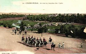 Colomb-Bechar - Arrivee du 3e escadron du 2e Spahis