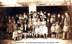 Constantine - Ecole Jean-Jacques Rousseau - Classe Mixte - 1928