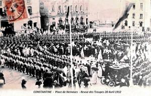 Constantine - Place de Nemours - Rassemblement 1912