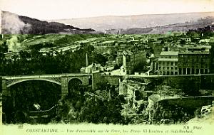 Constantine - Vue sur la Gare et les Ponts