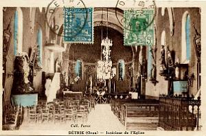 Detrie - Eglise - Interieur - 1933