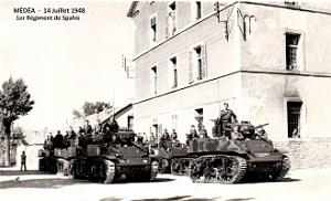 Medea - 1er Spahis -  Defile du 14 Juillet 1948