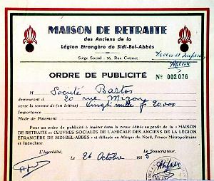 Oran documents divers 1212 Legion Etrangere - Bastos