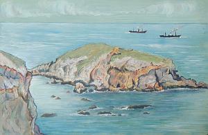 50 1929  LES PEINTURES GOUACHE DE MON GRAND PERE (2) BRECHE DE ROLLAND