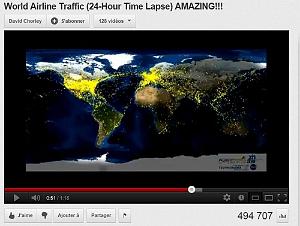 204 WORLD AERIAL TRAFFIC MASSE DU TRAFIC AERIEN OBSERVE PENDANT 24 H